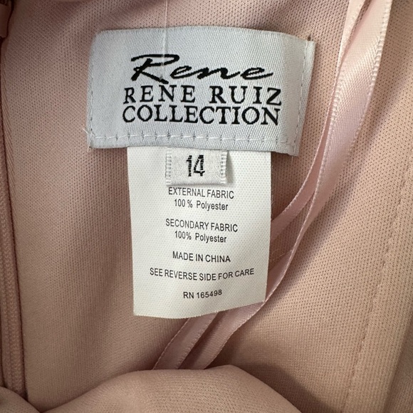 Rene Ruiz Collection Strapless Metallic Gown Size 14 - Picture 6 of 7